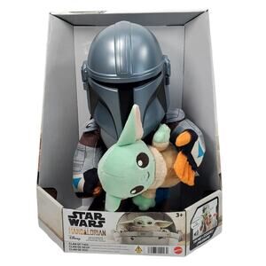 New Star Wars Clan of Two The Mandalorian Plush Set with Grogu with 11"